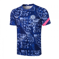 2021-2022 Chelsea Camouflage Blue Pad Printing Short-sleeved Thailand Soccer Tracksuit Top-815