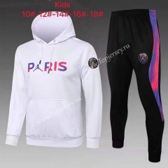 2021-2022 Jordan Paris SG White Kids/Youth Soccer Tracksuit With Hat-815