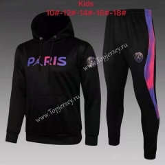 2021-2022 Jordan Paris SG Black Kids/Youth Soccer Tracksuit With Hat-815