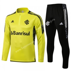 2021-2022 Brazil SC Internacional Fluorescent Green Thailand Soccer Tracksuit -815