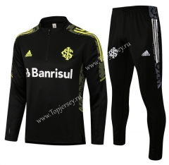 2021-2022 Brazil SC Internacional Black Thailand Soccer Tracksuit -815