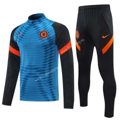 2021-2022 Chelsea Blue Thailand Soccer Tracksuit-CS