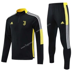 2021-2022 Juventus Black Thailand Soccer Tracksuit-CS