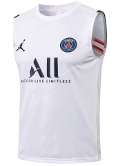 2021-2022 Jordan Paris SG White Thailand Soccer Vest -815