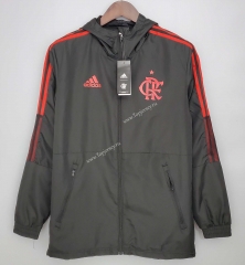2021-2022 Flamengo Black Trench Coats With Hat-DD1