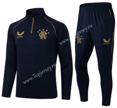 2021-2022 Rangers Football Club Royal Blue Thailand Soccer Tracksuit -411