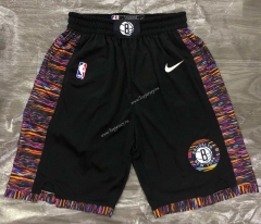 2021 City Edition Brooklyn Nets Black NBA Shorts-311