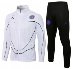 2021-2022 Jordan Paris SG White High Collar Thailand Soccer Jacket Unifrom-815
