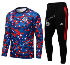 2021-2022 Bayern München Red&Blue Thailand Soccer Tracksuit-411