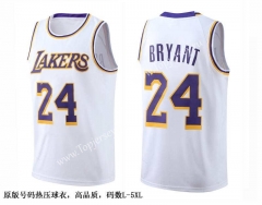 Los Angeles Lakers White #24 NBA Jersey-SJ