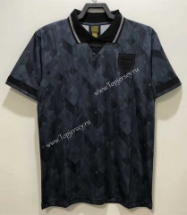 Retro Version 1990 England Away Black Thailand Soccer Jersey AAA-811