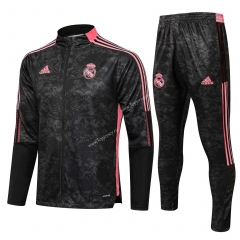 2021-2022 Real Madrid Black Thailand Soccer Jacket Uniform-815