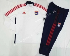 2021-2022 Olympique Lyonnais White Thailand Soccer Tracksuit-815