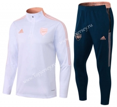 2021-2022 Arsenal White Thailand Soccer Tracksuit-411