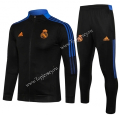 2021-2022 Real Madrid Black Thailand Soccer Jacket Uniform-815
