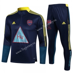 2021-2022 Arsenal Royal Blue Thailand Soccer Tracksuit -815