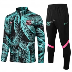2021-2022 Barcelona Green Thailand Soccer Jacket Uniform-815
