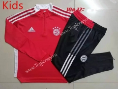 2021-2022 Bayern München Red Kids/Youth Soccer Tracksuit-815