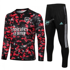 2021-2022 Arsenal Pink&Black Thailand Soccer Tracksuit-815
