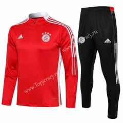 2021-2022 Bayern München Red Thailand Soccer Tracksuit-411