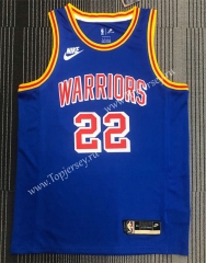 Retro Edition 75th Anniversary Golden State Warriors Blue #22 NBA Jersey-311