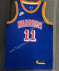 Retro Edition 75th Anniversary Golden State Warriors Blue #11 NBA Jersey-311