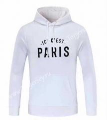 2021-2022 Paris SG White Thailand Soccer Tracksuit Top With Hat-CS