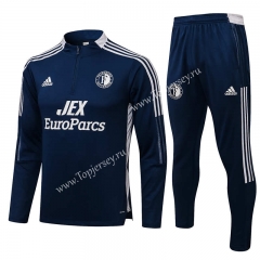 2021-2022 Feyenoord Rotterdam Royal Blue Thailand Soccer Tracksuit-815