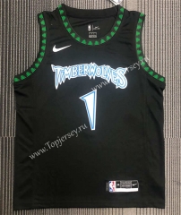 18 Retro Edition Minnesota Timberwolves Black #1 NBA Jersey-311