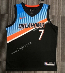 2021-2022 City Edition Oklahoma City Thunder Black #7 NBA Jersey-311