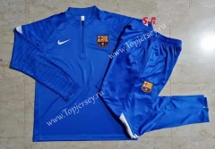 2021-2022 Barcelona Camouflage Blue Thailand Soccer Tracksuit -815