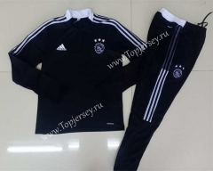 2021-2022 Ajax Black Thailand Soccer Tracksuit-GDP