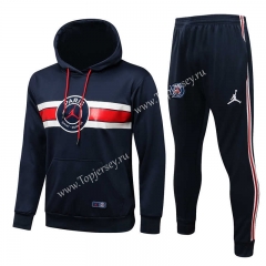 2021-2022 Jordan Paris SG Royal Blue Thailand Tracksuit With Hat-815