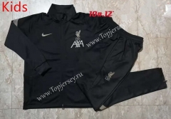 2021-2022 Liverpool Black Kids/Youth Soccer Jacket Uniform-815