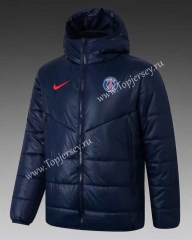 2021-2022 Paris SG Royal Blue Cotton Coat With Hat-GDP