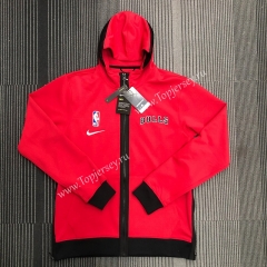 NBA Chicago Bulls Red Jacket With Hat-311