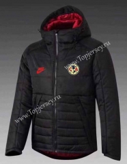 2021-2022 Club América Black Cotton Coat With Hat-GDP