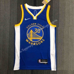 75th Anniversary Warriors Blue #30 NBA Jersey-311