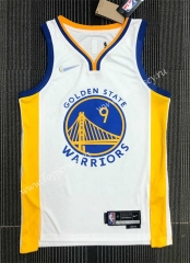 75th Anniversary Warriors White #9 NBA Jersey-311