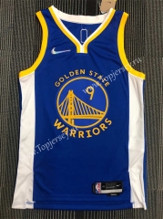 75th Anniversary Warriors Blue #9 NBA Jersey-311