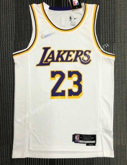 75th Anniversary Los Angeles Lakers White #23 NBA Jersey-311