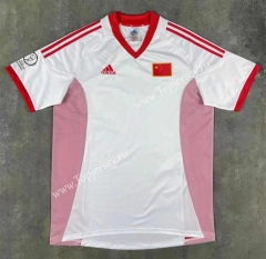 Retro Version 2002World Cup China PR Away White Thailand Soccer Jersey AAA-510