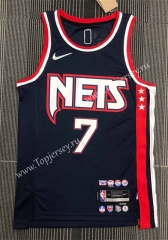 75th Anniversary Brooklyn Nets Black #7 NBA Jersey-311