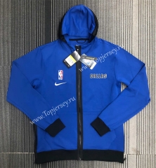 2021-2022 Player Version NBA Dallas Mavericks Blue With Hat Jacket-311