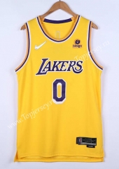 75th Anniversary Los Angeles Lakers Yellow #0 NBA Jersey