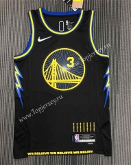 2021-2022 City Edition Warriors Black #3 NBA Jersey-311