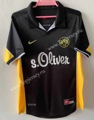 Retro Version 1998 Borussia Dortmund Away Black Thailand Soccer Jersey AAA-9171