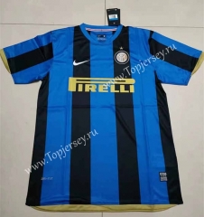 Retro Version Inter Milan Home Blue&Black Thailand Soccer Jersey AAA-DD3