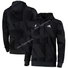 2021-2022 Manchester United Black Thailand Soccer Tracksuit Top With Hat-CS