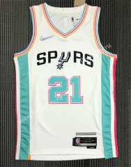 2021-2022 City Edition San Antonio Spurs White #21 NBA Jersey-311
